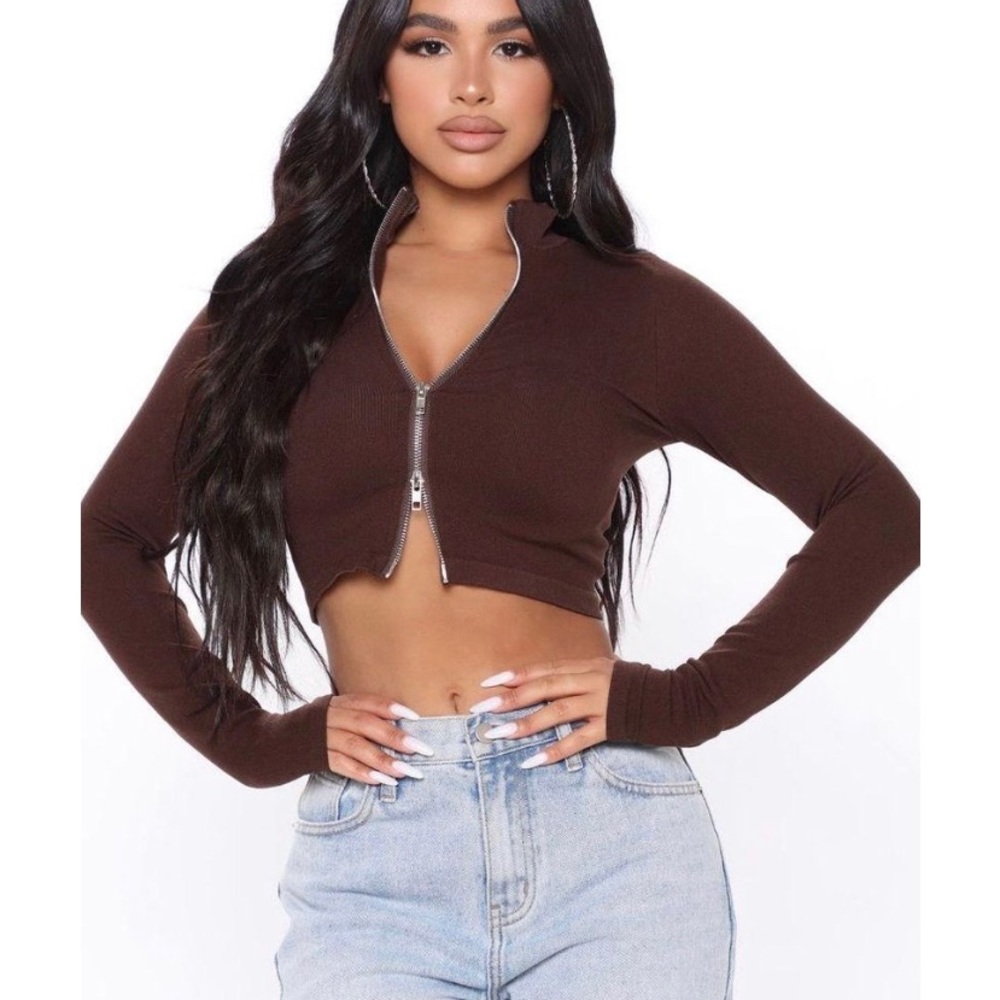 Cropped Double Zip Jacket